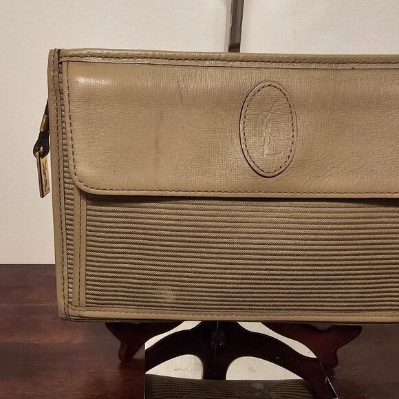 Vintage YSL ~ Yves Saint Laurent Clutch /Cosmetic Bag ~ Authentic - Picture 7 of 7